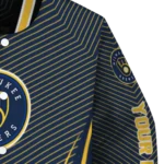 customized milwaukee brewers chevron arrow navy blue varsity jacket best selling