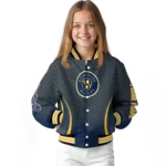 customized milwaukee brewers chevron arrow navy blue varsity jacket best selling
