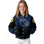 customized milwaukee brewers flame border navy blue black varsity jacket best selling