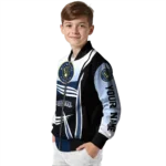 customized milwaukee brewers mesh effect navy blue black bomber jacket best selling