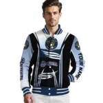 customized milwaukee brewers mesh effect navy blue black varsity jacket best selling