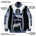 customized milwaukee brewers mesh effect navy blue black varsity jacket best selling
