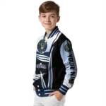 customized milwaukee brewers mesh effect navy blue black varsity jacket best selling