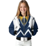 customized milwaukee brewers v stripes navy blue white bomber jacket best selling