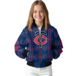 customized minnesota twins bolt stripe navy bomber jacket best selling