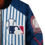 customized minnesota twins eagle baseball navy white bomber jacket best selling