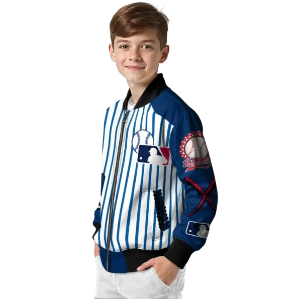 customized minnesota twins eagle baseball navy white bomber jacket trendy