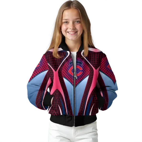 customized minnesota twins mesh chest black bomber jacket top rated