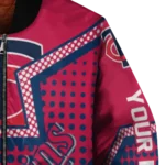 customized minnesota twins star burst navy bomber jacket best selling