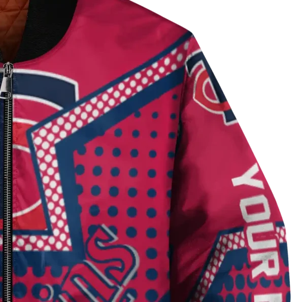 customized minnesota twins star burst navy bomber jacket premium grade