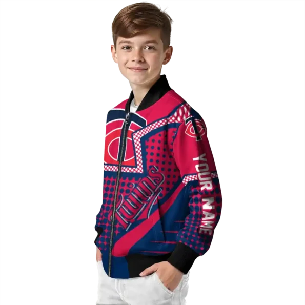 customized minnesota twins star burst navy bomber jacket trendy
