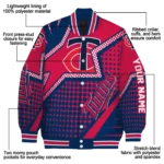 customized minnesota twins star burst navy varsity jacket best selling