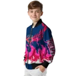 customized minnesota twins winged blaze navy white bomber jacket best selling