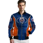 customized new york mets power plate blue bomber jacket best selling