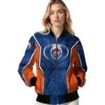 customized new york mets power plate blue bomber jacket best selling