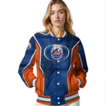 customized new york mets power plate blue varsity jacket best selling