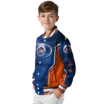 customized new york mets power plate blue varsity jacket best selling