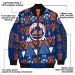 customized new york mets pyramid shapes blue bomber jacket best selling