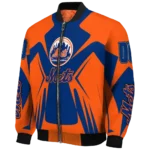 customized new york mets spider mark blue bomber jacket best selling