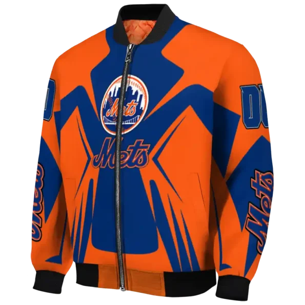 customized new york mets spider mark blue bomber jacket best selling