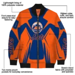 customized new york mets spider mark blue bomber jacket best selling