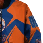 customized new york mets spider mark blue bomber jacket best selling