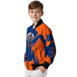 customized new york mets spider mark blue bomber jacket best selling