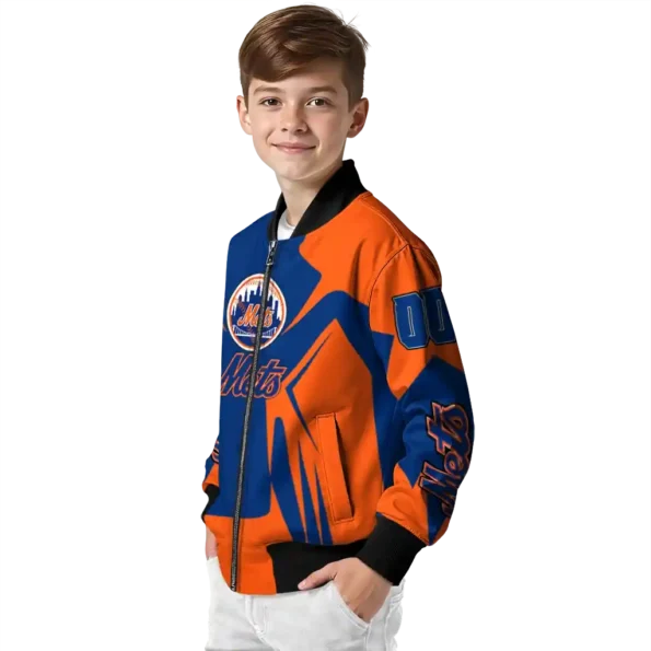customized new york mets spider mark blue bomber jacket trendy