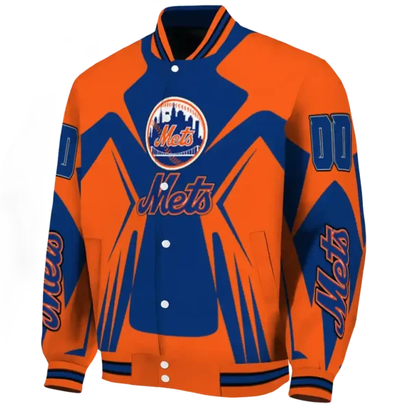 customized new york mets spider mark blue varsity jacket best selling