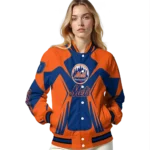 customized new york mets spider mark blue varsity jacket best selling