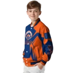 customized new york mets spider mark blue varsity jacket best selling