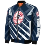 customized new york yankees chevron angles navy bomber jacket best selling