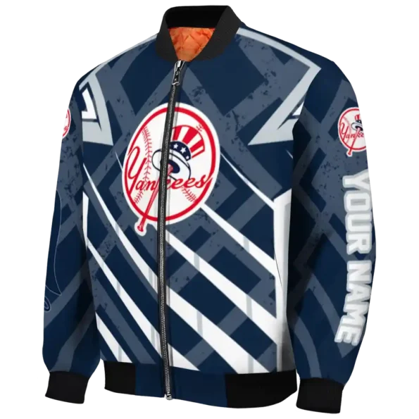 customized new york yankees chevron angles navy bomber jacket best selling