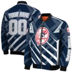 customized new york yankees chevron angles navy bomber jacket best selling