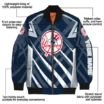 customized new york yankees chevron angles navy bomber jacket best selling