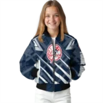 customized new york yankees chevron angles navy bomber jacket best selling