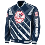 customized new york yankees chevron angles navy varsity jacket best selling