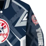 customized new york yankees chevron angles navy varsity jacket best selling