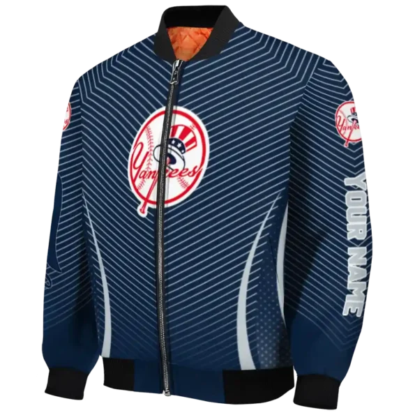 customized new york yankees chevron arrow navy bomber jacket best selling