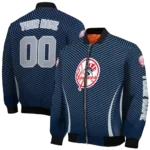 customized new york yankees chevron arrow navy bomber jacket best selling