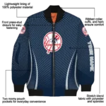 customized new york yankees chevron arrow navy bomber jacket best selling