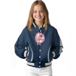 customized new york yankees chevron arrow navy varsity jacket best selling