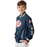 customized new york yankees chevron arrow navy varsity jacket best selling