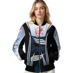 customized new york yankees mesh effect navy black bomber jacket best selling