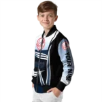 customized new york yankees mesh effect navy black bomber jacket best selling
