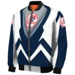 customized new york yankees v stripes navy white bomber jacket best selling