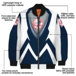 customized new york yankees v stripes navy white bomber jacket best selling