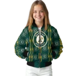 customized oakland athletics bolt stripe green bomber jacket best selling