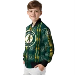 customized oakland athletics bolt stripe green bomber jacket best selling