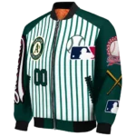 customized oakland athletics eagle baseball green white bomber jacket best selling